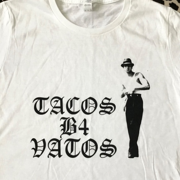 Tacos B4 Vatos/ Blood In Blood Out spoof tee - Picture 2 of 2